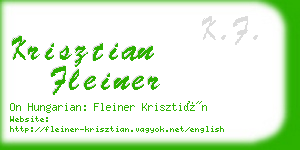 krisztian fleiner business card